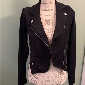 Material Girl crop blazer zip up